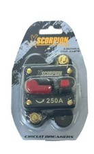 Xscorpion 250 AMP 12 Volt Circuit Breaker Fuse Holder Car Audio Stereo Reset