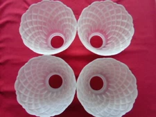 HARBOR BREEZE CEILING FAN REPLACEMENT GLOBE/ SHADES FROSTED LINED SCALLOPED