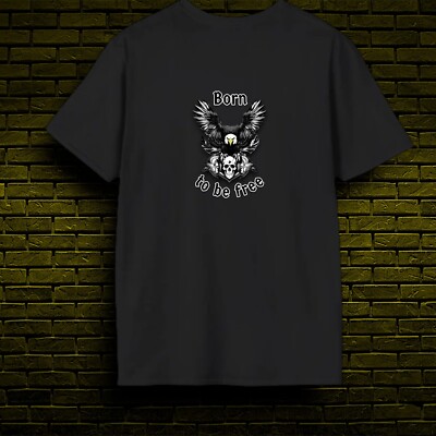 born to be free , motorcycle , eagle  , tshirt unique