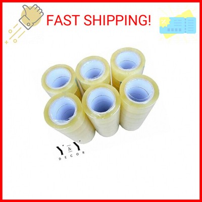 Y&Y Decor 36 Rolls - 2 INCH x 110 Yards (330 ft) Clear Carton Sealing Packing Pa