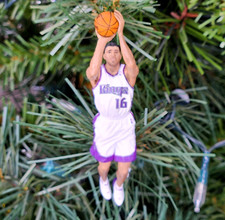 Peja Stojakovic Sacramento Kings Basketball Xmas Ornament Holiday vtg Jersey #16