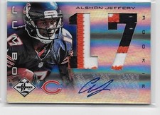 2012 12 PANINI LIMITED ALSHON JEFFERY ROOKIE AUTO JUMBO NUMBERS PATCH 9/25 GOLD
