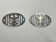BILLET VW BUG BEETLE HORN GRILLS SET OF 2 1954-1967 EAGLE DESIGN POLISHED ALMN