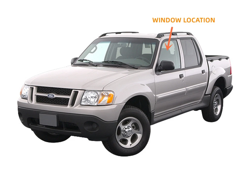 Driver/Left Side Front Door Window Glass For 2003-2006 Ford Explorer Sport Trac Foto 3 de 4