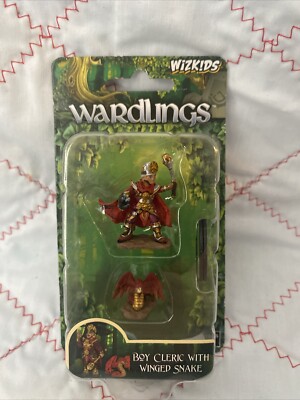 Wizkids Wardlings Painted Miniature Boy Cleric with Winged Snake  D&D New