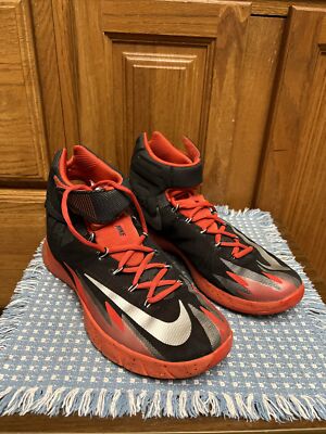 Nike Hyperev Dunk Mid 2013 Black Red Mens 10 630913 Shoes sneaker basketball