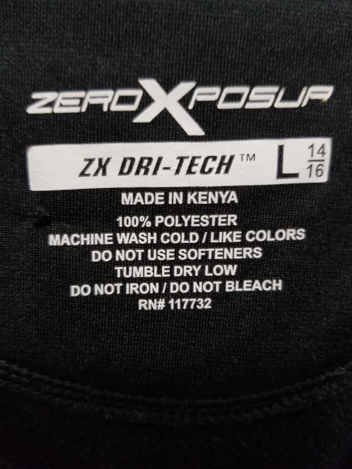 Zero X Posur Youth Boys Black Shirt Sz L (14-16) Long Sleeve - Image 4 of 4