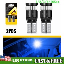T10 Led License Plate Light Bulb 8000k Super Bright Blue 168 2825 194 110set