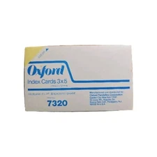 Oxford Index Cards, 3 x 5, Blank, Yellow, 100/Pack, OXF7320