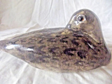 Winstanley RARE a Sleeping Duck in a High Gloss Glass Eyes and Signed size 2