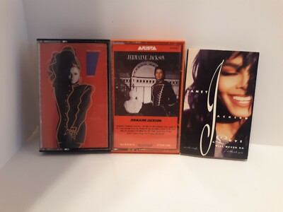 Lot of 3 Janet Jackson Jermain R & B Soul Cassette Tapes 