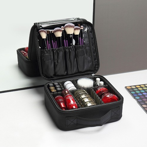 Large Makeup Bag Professional Portable Cosmetic Case Storage Handle Organizer - Picture 2 of 20