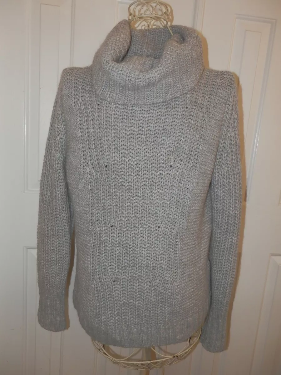 Chunky gray cheap turtleneck sweater