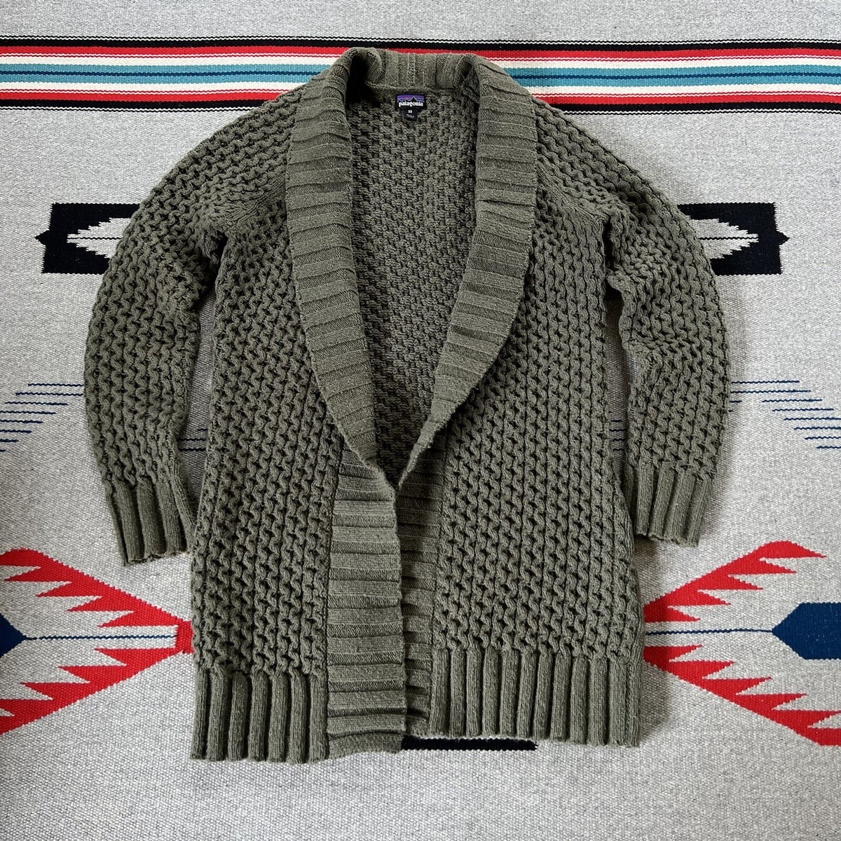 Patagonia 2017 Knitted Cardigan Sweater Womens Size XS Shawl