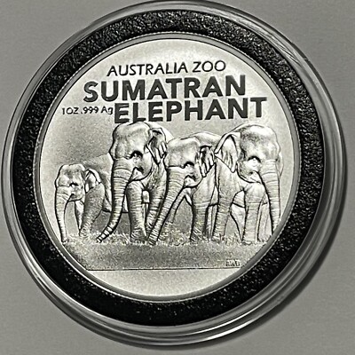 2022 Sumatran Elephant Australia Zoo Coin 1 Troy Oz .999 Fine