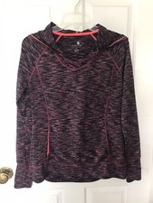 Ropa deportiva de mandarina para mujer S Pullover con capucha trasera cremallera bolsillo agujeros para el pulgar