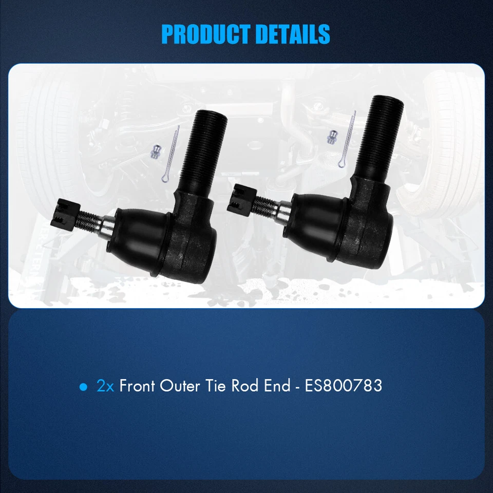 2x Front Outer Tie Rod Ends Links For 1995-2002 Land Rover Range Rover ES800783 Foto 3 de 4