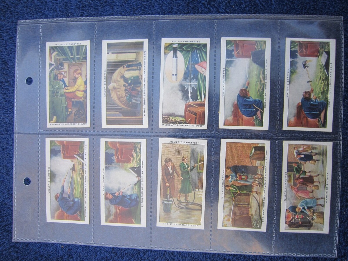 wills cigarette cards air raid precautions WILLS CIGARETTE CARDS 