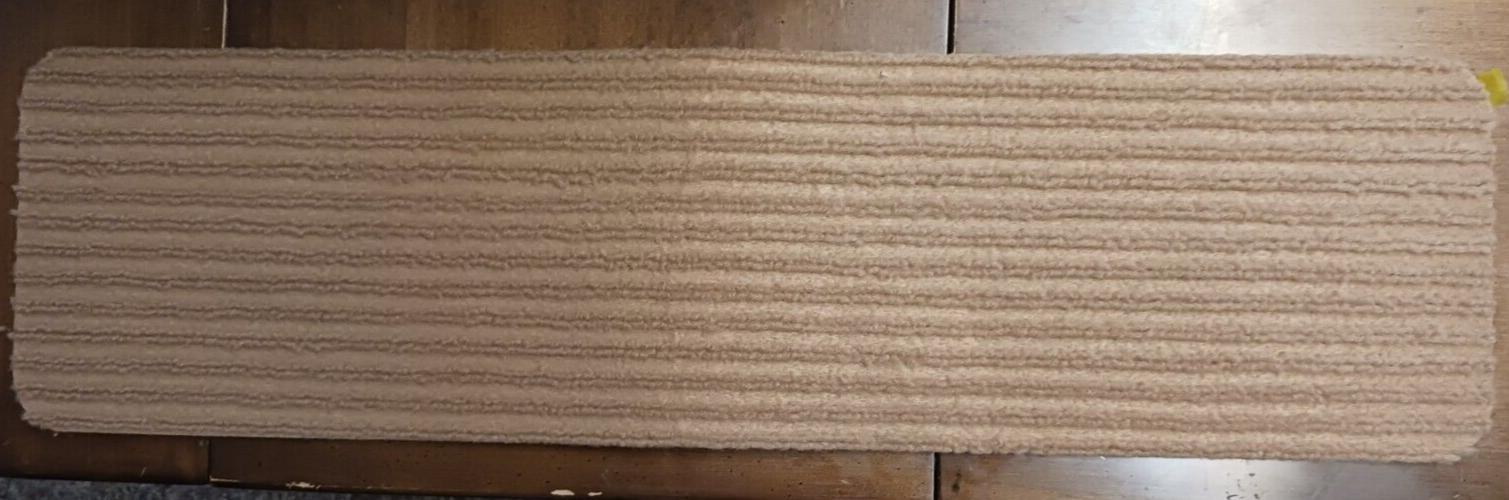 Thirteen (13) Carpet Stair Treads 30" X 8" Beige EDEN PRODUCTS NEW in
