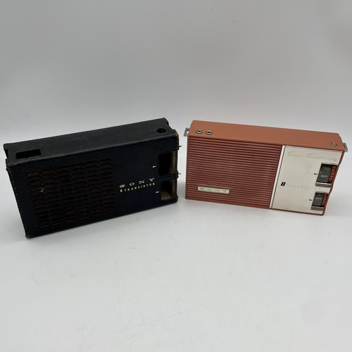 Vintage Sony TR-84 8 Transistor Radio - With Case - Tested Working - 1960's Era