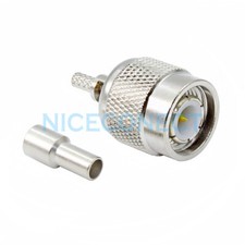 TNC Male Plug Straight Crimp For RG316 RG174 LMR100 Coaxial Cable RF Connector