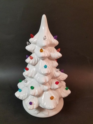White Ceramic Mold 10" Tree - for Display or Repair (doesn't light up) - Picture 2 of 5