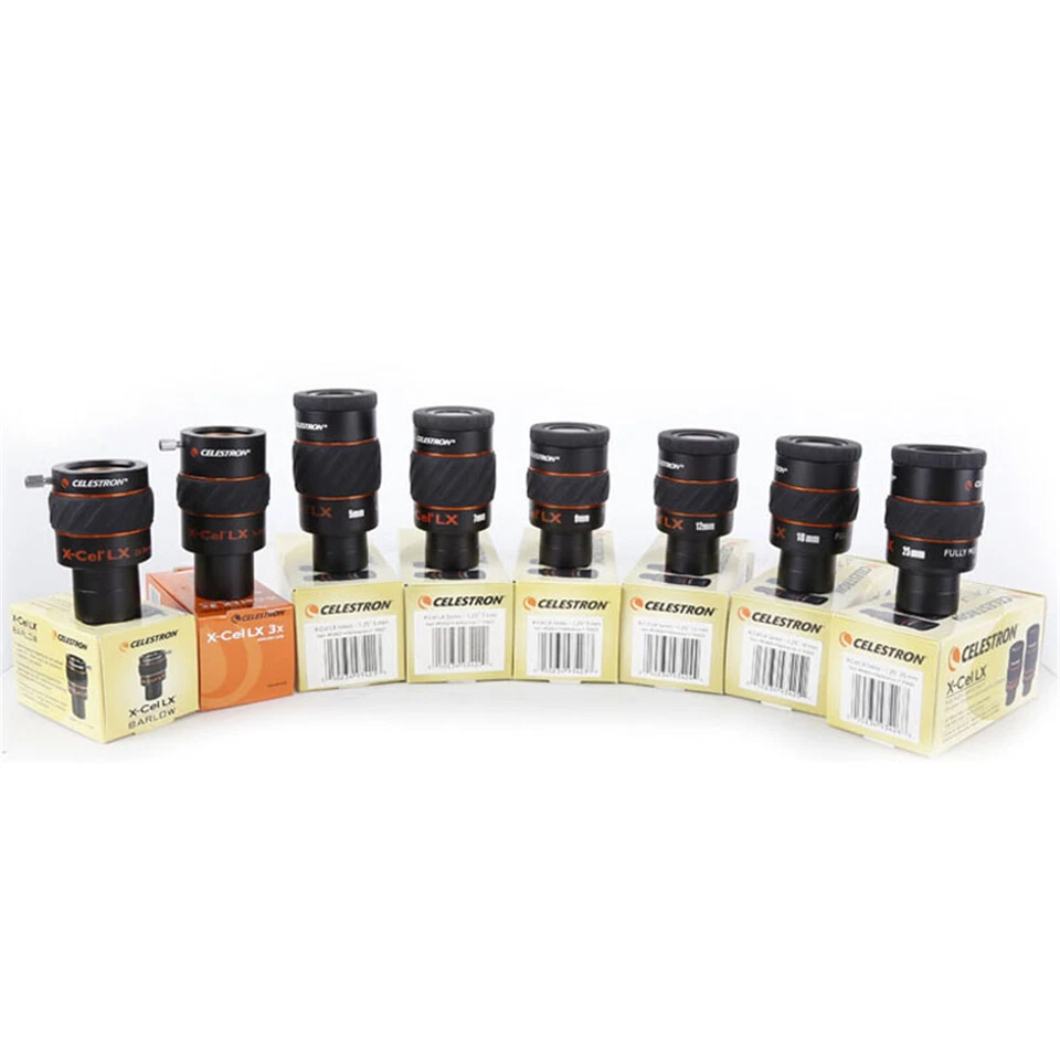 Celestron X-CEL LX 2.3/7/9/18/25mm 60° 1.25"Telescope Eyepiece 2X/3X Barlow Lens - Image 2 of 4