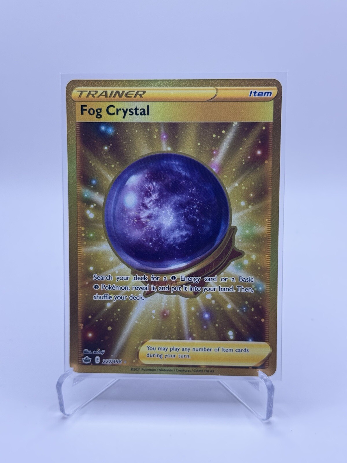 Pokemon Chilling Reign Fog Crystal Secret Rare Gold Holo 227 NM