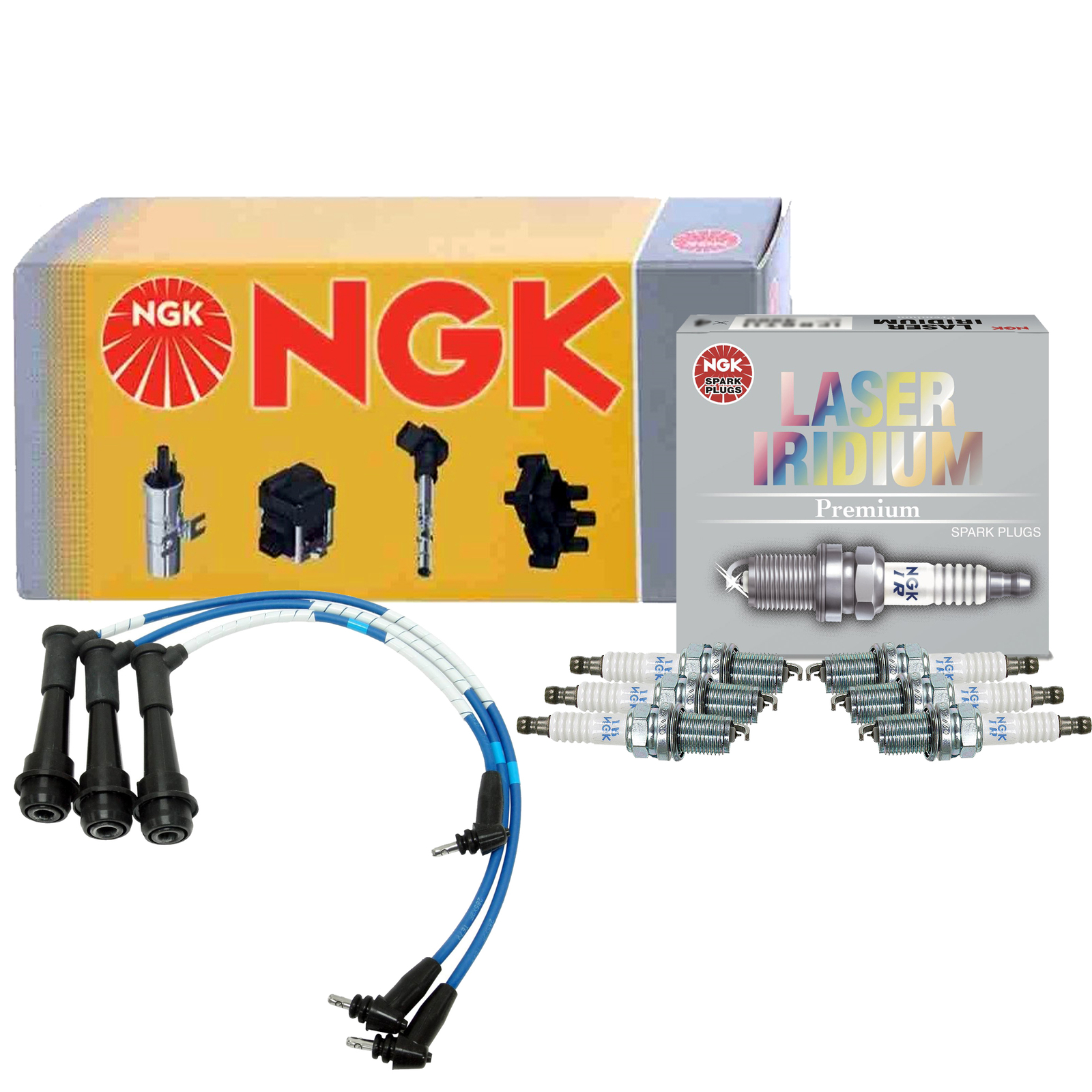 NGK Wire  6 Laser Iridium Spark Plugs Kit For Lexus GS300 IS300 2JZ-GE 3.0 L6
