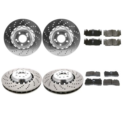 SHW OEM Front Rear Brake Kit Disc Rotors Genuine Pads for BMW F87 M2 Competition