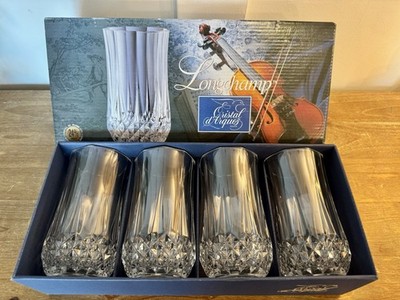 Longchamp Cristal D'arques Tumblers 11 1/4 oz Crystal 4 Piece Made In France