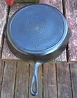 Griswold Cast Iron #10 Large Block Logo Skillet w/ Heat Ring - Spins
