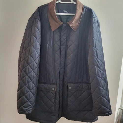 VTG 90s Ralph Ralph Lauren Men's 52R Commuter Rain Jacket Coat Black Watch Plaid - product listing photo