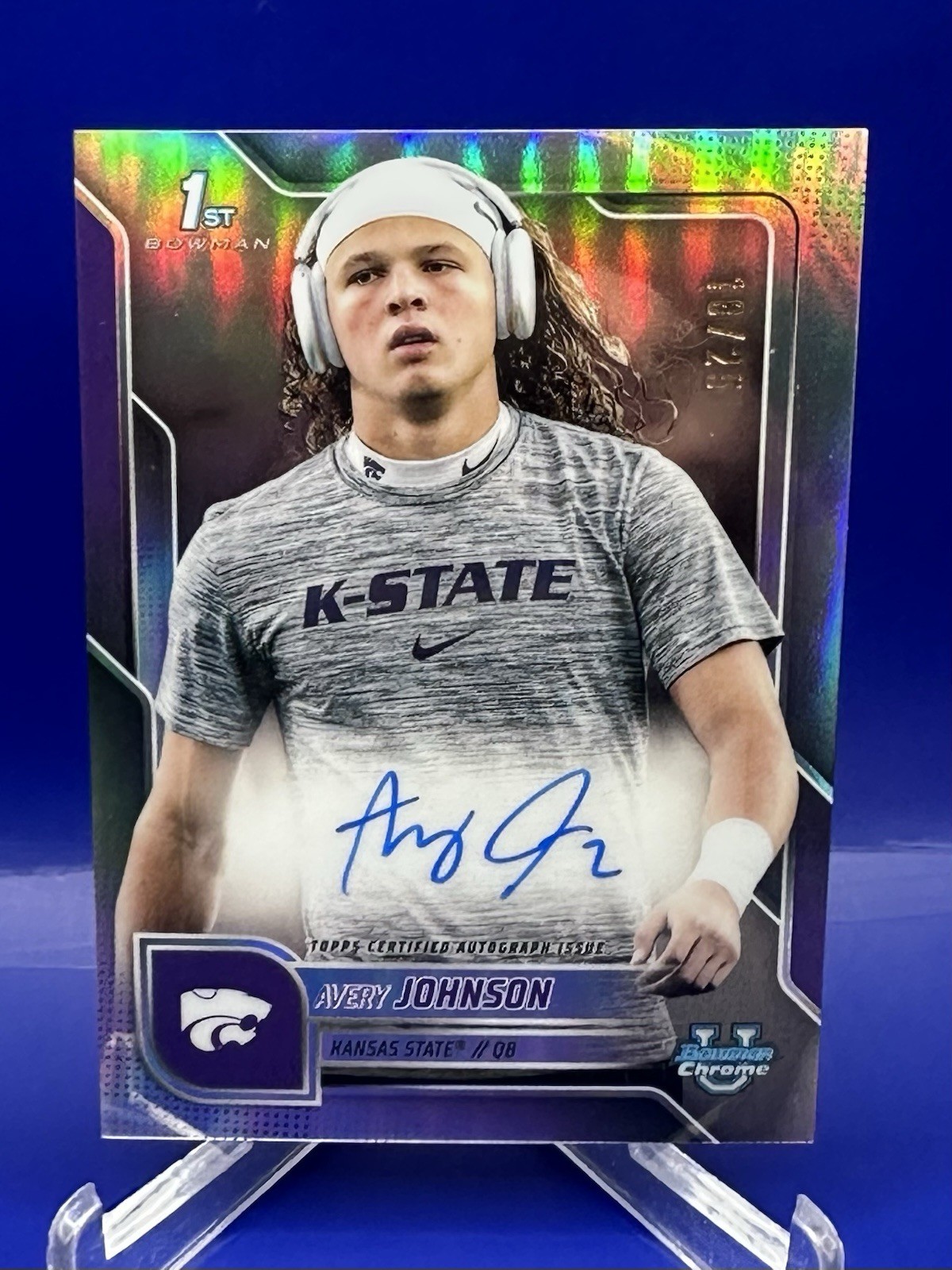 2025 Bowman U Chrome Football Avery Johnson Image Variation Auto /25