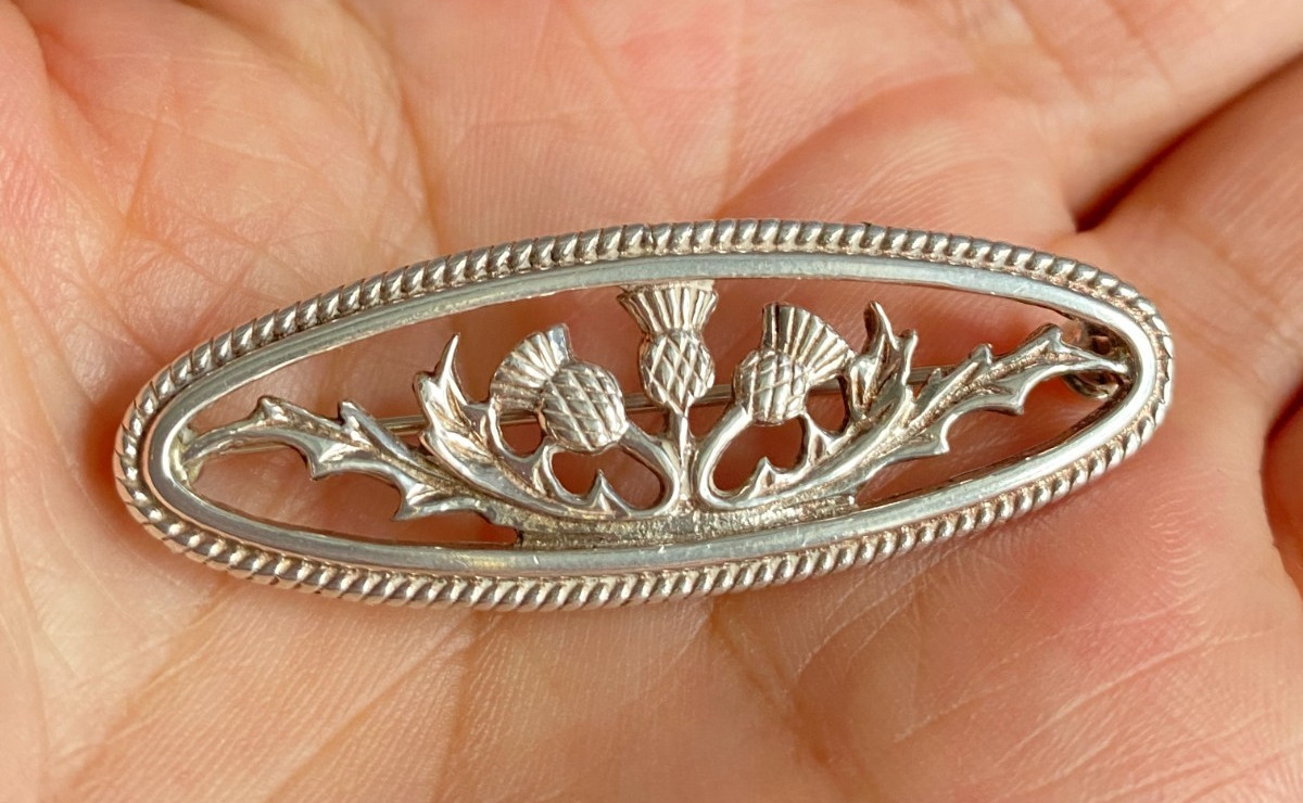 Vintage c1970 Solid Silver Designer Scottish This… - image 4