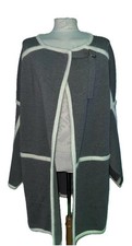 CHLOE GREY WHITE VIRGIN WOOL ANGORA LOOSE FIT OVERSIZE COAT SIZE M/L NEW TAGS