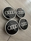 Genuine Audi Dynamic Spinning Center Hub Cap Black 4M8071006A Set of 4