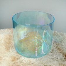 5.75" Throat Chakra G Note 432hz Sound Healing Blue Alchemy Crystal Singing Bowl