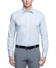 Calvin Klein Men's Steel  Slim-Fit Wrinkle-Free Dress Shirt - 16.5 34/35 L