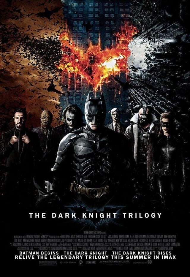 コレクション BATMAN & JOKER THE DARK NIGHT TRILOGY The Dark Knight Trilogy Batman Joker Bane Movie Collection Poster