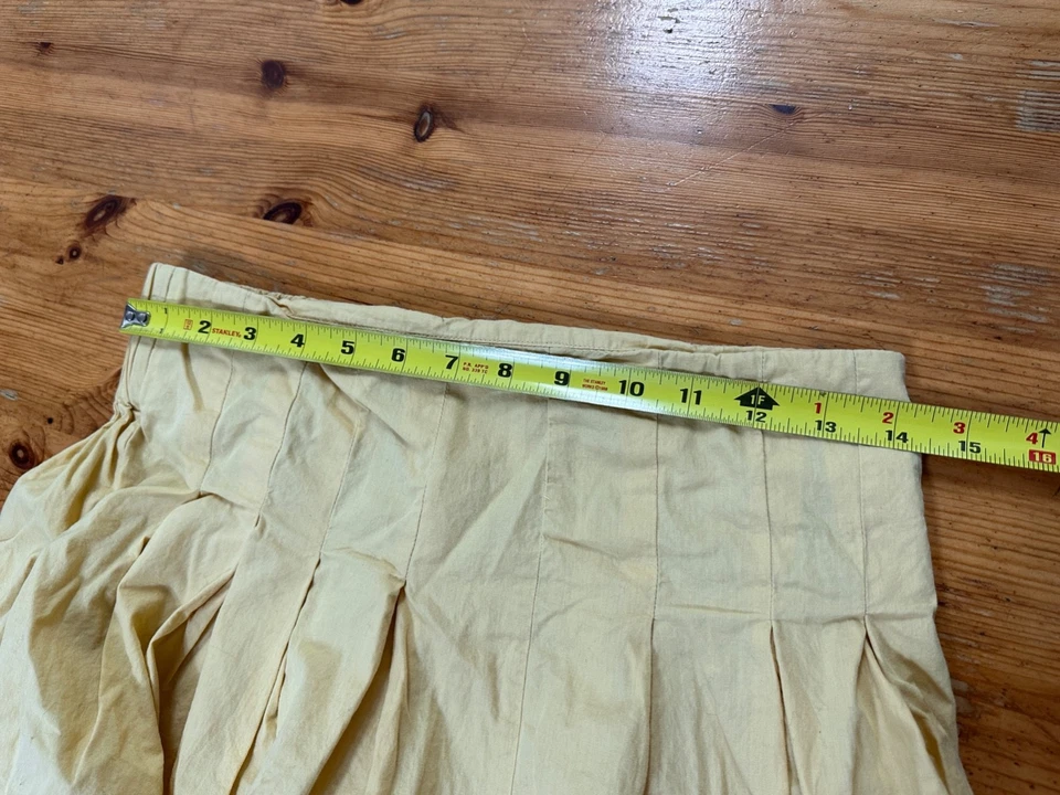 Free People Shorts Women Medium Butter Yellow Pleated High Waist Summer Beachy - Image 4 of 4