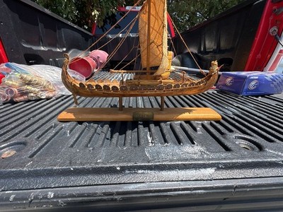 Old Modern Handicrafts Oseberg Viking Ship Wooden Model