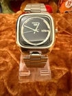 Vintage Seiko 5 automatic men's wristwatch, model 7019-5090  with TV dial"square