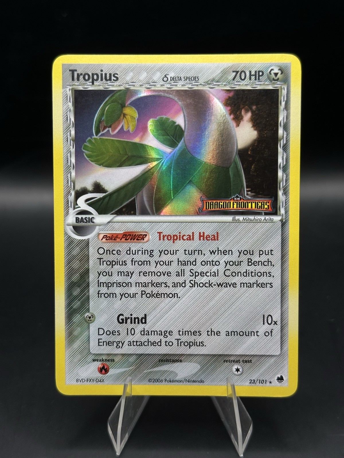 Tropius 23/101 Reverse Holo Stamped Rare Pokemon EX Dragon Frontiers 2006 LP