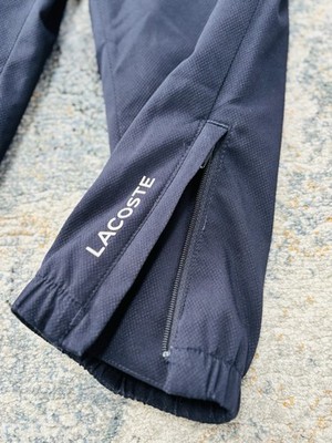 Lacoste Kinder Trainingshose dunkelblau Rauten Taft Größe 4 Jahre 104 cm UVP65