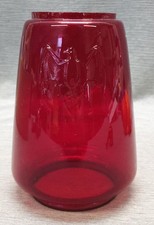 Original BAT Lampenglas ROT durchgefärbt für Sturmlaterne kerosene lantern globe