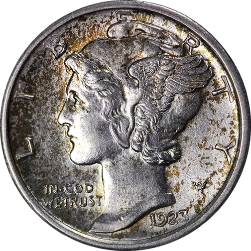 1923-S Mercury Dime Choice AU/BU Great Eye Appeal Nice Strike