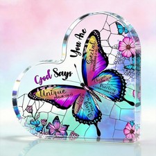 Butterfly Christian Gifts for Women Birthday Unique 6", Inspirational Religio...