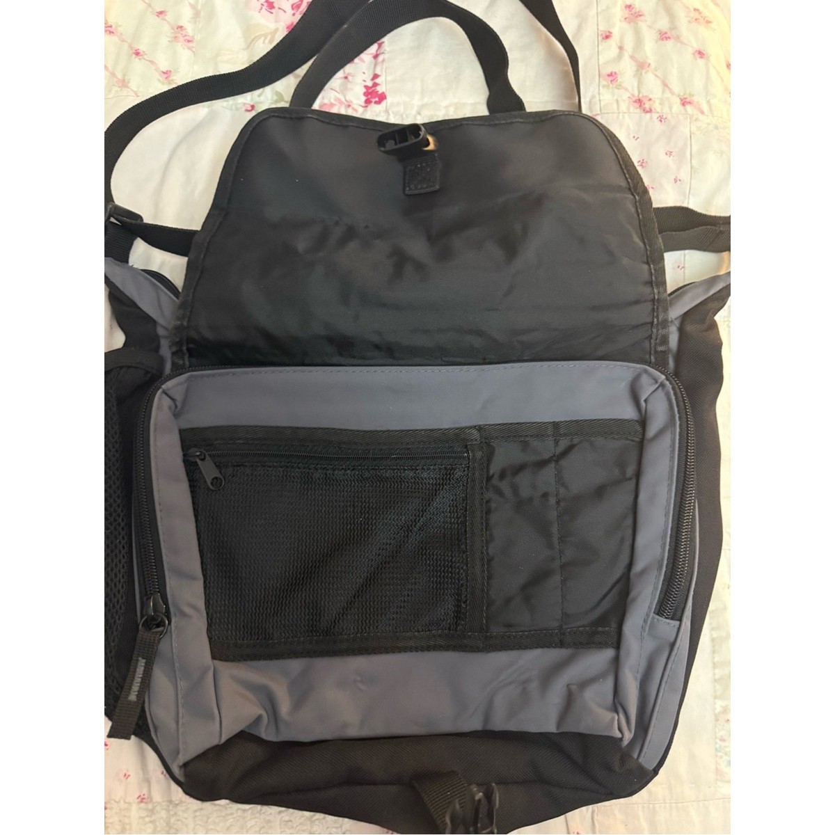 Eddie Bauer Slate Gray Messenger Crossbody Bag View 5