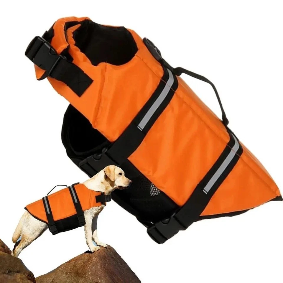 Summer Dog Life Vest Jacket Reflective Clothes Puppy Swimwear Dog Life Jacket - Image 4 of 4